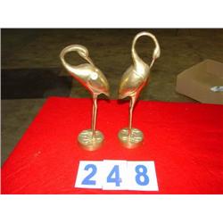 SET OF BRASS SANDPIPER BIRDS