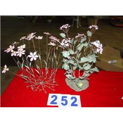(2) FLOWER ORNAMENTS