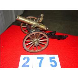 WOOD AND BRONZE GATLAN GUN