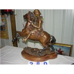 BRONZE STATUE LAST CHARGE OF THE ZULU NATION