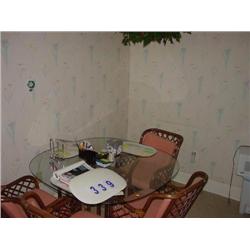 REMAINING CONTENTS OF KITCHEN AREA, INCLUDING TABLE, CHAIR, ETC