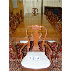 DINING ROOM TABLE WITH 12 CHAIRS