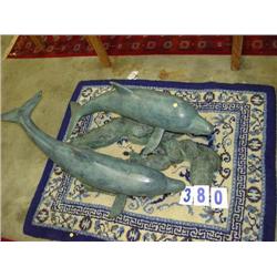 DOLPHIN TABLE WITH GLASS TOP