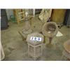 Image 1 : LOT OF MISC. WICKER TABLES, FLOWER POTS AND LAMP