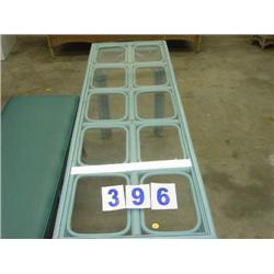 WOODEN GLASS TOP SOFA TABLE