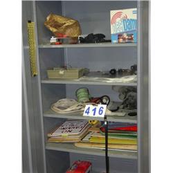 METAL CABINET AND CONTENTS