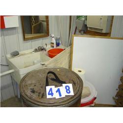 MISC. OF CORNER - TRASH, DRY ERASE BOARD, ETC.