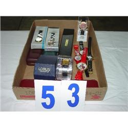BOX OF WATCHES