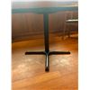 Image 3 : DARK WOOD 35" SQUARE METAL BASE RESTAURANT TABLE