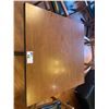 Image 2 : DARK WOOD 35" SQUARE METAL BASE RESTAURANT TABLE