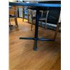 Image 3 : DARK WOOD 35" SQUARE METAL BASE RESTAURANT TABLE