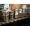 Image 1 : STAINLESS STEEL ELECTRIC COMMERCIAL 3 POT COOKER & WARMER WITH 5 STAINLESS STEEL INSERTS