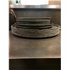Image 2 : STACK OF 21 ASSORTED SIZED BLACK COMMERCIAL SERVING TRAYS