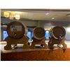 Image 3 : 3 WOODEN KEGS &  4 DECORATIVE BAR ITEMS