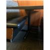 Image 3 : DARK WOODEN APPROX. 42"W X 28"D X 29"H METAL BASE RESTAURANT TABLE