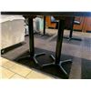 Image 3 : DARK WOODEN APPROX. 42"W X 28"D X 29"H METAL BASE RESTAURANT TABLE *CONTENTS NOT INCLUDED*