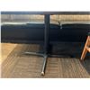 Image 3 : DARK WOODEN APPROX. 42"W X 28"D X 29"H METAL BASE RESTAURANT TABLE