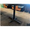 Image 3 : DARK WOODEN APPROX. 48"W X 28"D X 29"H METAL BASE RESTAURANT TABLE *CONTENTS NOT INCLUDED*