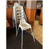 Image 1 : 7 WHITE PLASTIC RESTAURANT HIGH CHAIRS