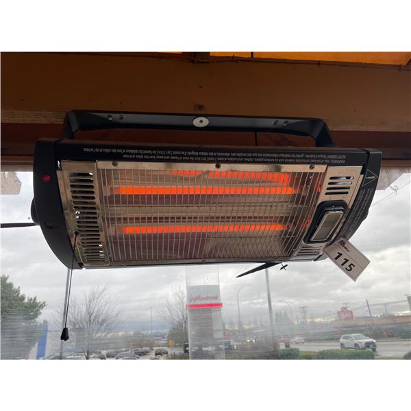 THERMO SPHERE" BLACK COMMERCIAL ELECTRIC INFRARED OUTDOOR PATIO WALL HEATER