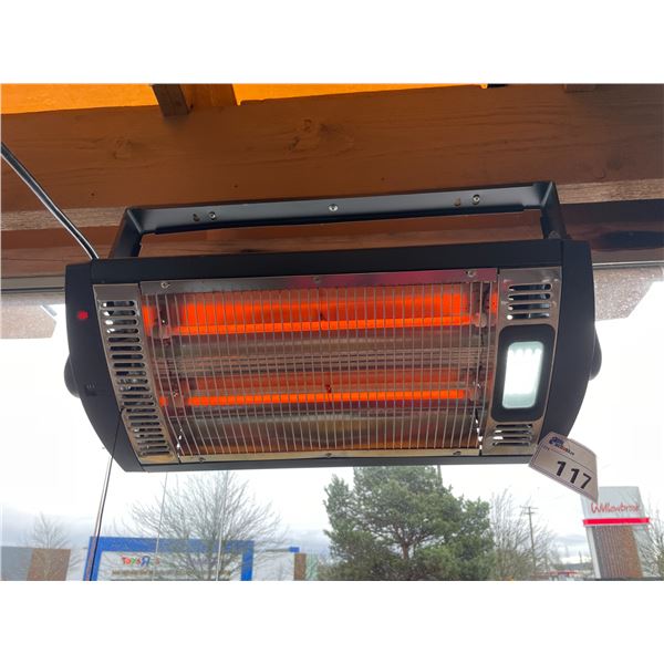 THERMO SPHERE" BLACK COMMERCIAL ELECTRIC INFRARED OUTDOOR PATIO WALL HEATER