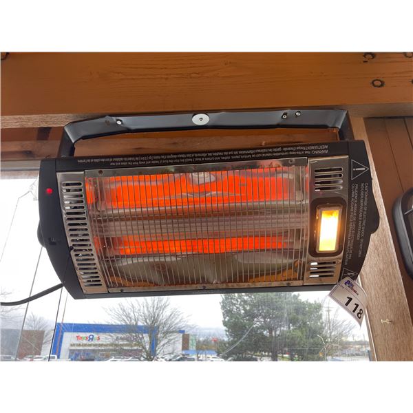 THERMO SPHERE" BLACK COMMERCIAL ELECTRIC INFRARED OUTDOOR PATIO WALL HEATER