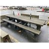 Image 1 : 2 LARGE CONCRETE 6' OUTDOOR PATIO PICKNICK TABLES WITH UMBRELLA HOLES