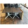 Image 2 : 2 RATANA 32"W X 24"D X 28"H COMMERCIAL OUTDOOR PATIO TABLES & BOX OF PARTS *SOME DAMAGE*