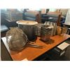 Image 2 : ASSORTED COMMERCIAL STAINLESS STEEL INSERTS, POTS, COLANDERS, WHIPPING CREAM CANISTERS & A GREASE