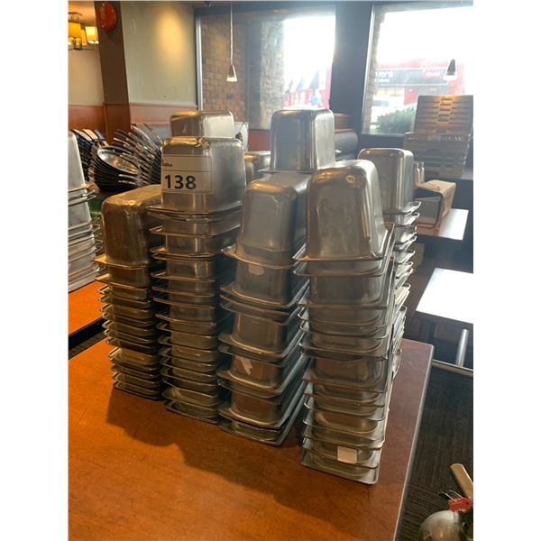 STACKS OF COMMERCIAL STAINLESS STEEL INSERTS