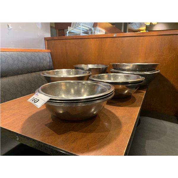 ASSORTED STAINLESS STEEL COMMERCIAL MIXING BOWLS & COLANDERS