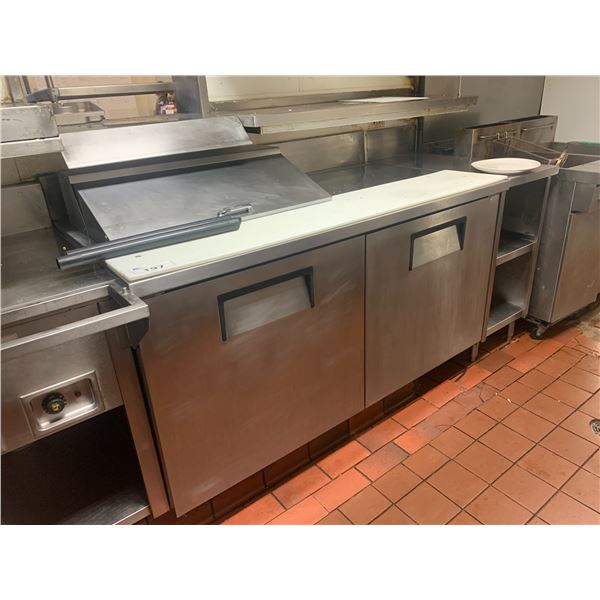 TRUE MANUFACTURING CO TSSU-60-08 2 DOOR REFRIGERATED SALAD/SANDWICH PREPARATION TABLE & A 3 TIER