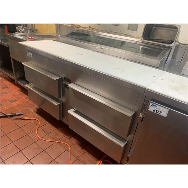 NORTHWESTERN SYSTEMS CO STAINLESS STEEL COMMERCIAL 4 DRAWER REFRIGERATED SALAD/SANDWICH