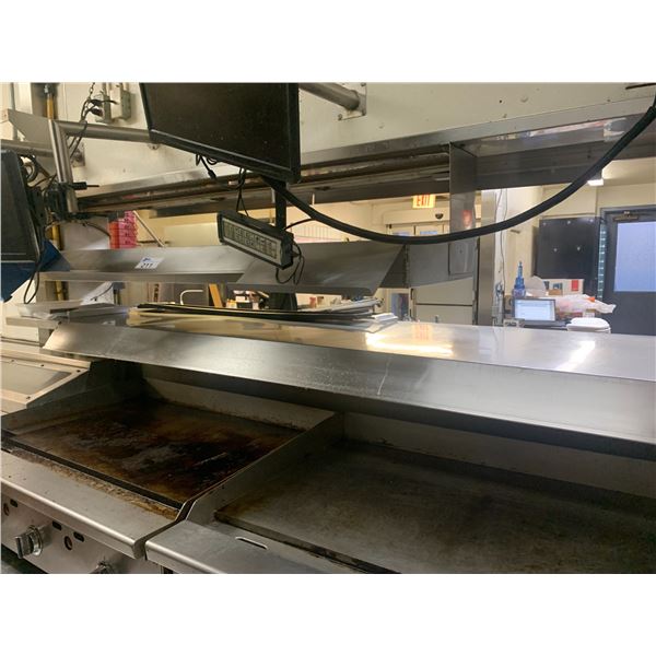 STAINLESS STEEL COMMERCIAL DUAL FOOD WARMER APPROX. 75"W 28"D