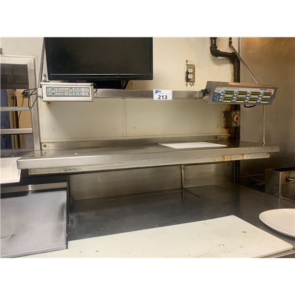 STAINLESS STEEL COMMERCIAL WALL SHELF APPROX. 51"W 17"D & A 4'W X 1'D STAINLESS STEEL COMMERCIAL