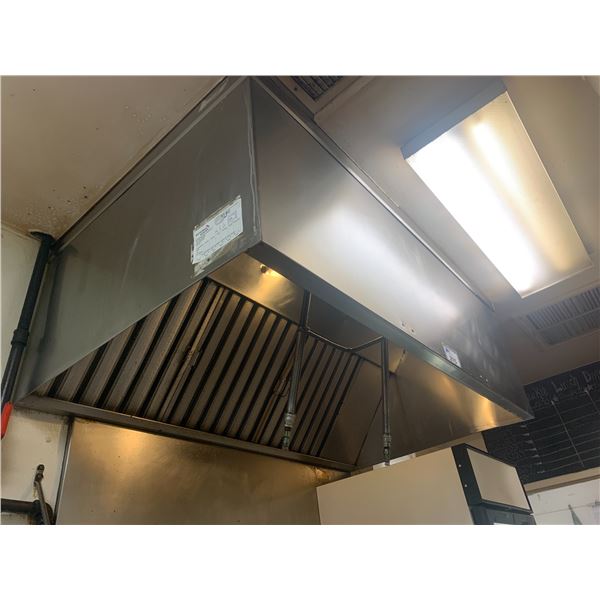 NATIONAL VENT 2 HEAD STAINLESS STEEL COMMERCIAL FIRE SUPPRESSION SYSTEM APPROX. 4'W