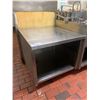 Image 1 : 2 TIER STAINLESS STEEL COMMERCIAL EQUIPMENT STAND APPROX. 30"W X 34"D X 2'H