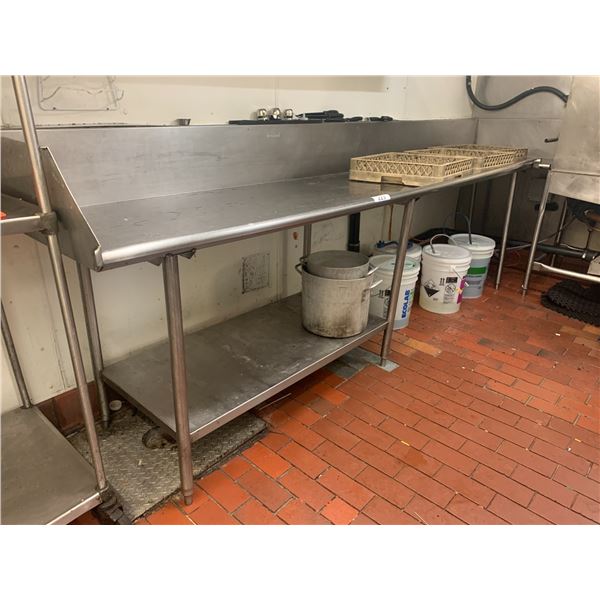 TERMINAL STAINLESS STEEL COMMERCIAL COUNTERTOP/DRAINBOARD APPROX. 12'W X 31"D X 46"H