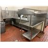 Image 1 : STAINLESS STEEL 2 TIER COMMERCIAL EQUIPMENT STAND WITH SINK/FAUCET APPROX. 11'W X 5'D X 5'H