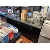 Image 1 : BLACK 4 DOOR 6 STATION STAINLESS STEEL 84"W X 30"D X 36"H COMMERCIAL BEVERAGE STATION WITH ICE BASIN
