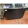 Image 1 : BLACK 45"W X 24"D X 37"H STAINLESS STEEL TOP COMMERCIAL 2 DOOR STORAGE CABINET