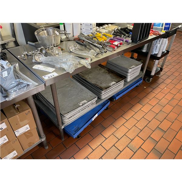 EFI 72"W X 30"D X 34"H COMMERCIAL STAINLESS STEEL PREPARATION TABLE