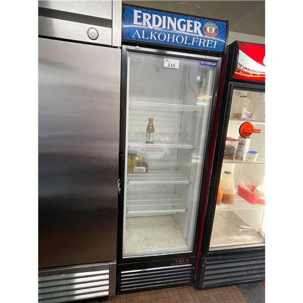 UBC ICESTREAM MEDIUM SINGLE DOOR COMMERCIAL GLASS FRONT BEVERAGE COOLER