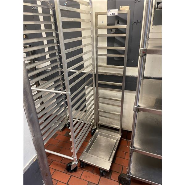 7 TIER STAINLESS STEEL COMMERCIAL MOBILE HANGING RACK