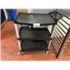 Image 1 : 2 BLACK 3 TIER MOBILE COMMERCIAL RESTAURANT CARTS