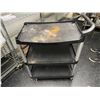 Image 2 : 2 BLACK 3 TIER MOBILE COMMERCIAL RESTAURANT CARTS