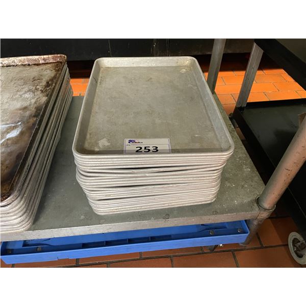 STACK OF 17" X 12" COMMERCIAL BAKING SHEETS