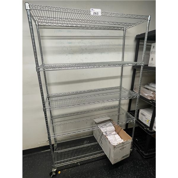 5 TIER 48"W X 18"D X 76"H MOBILE COMMERCIAL METRO STYLE RACKING SYSTEM