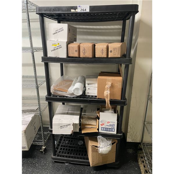 BLACK PLASTIC 5 TIER 35"W X 214"D X 72"H COMMERCIAL STORAGE RACK