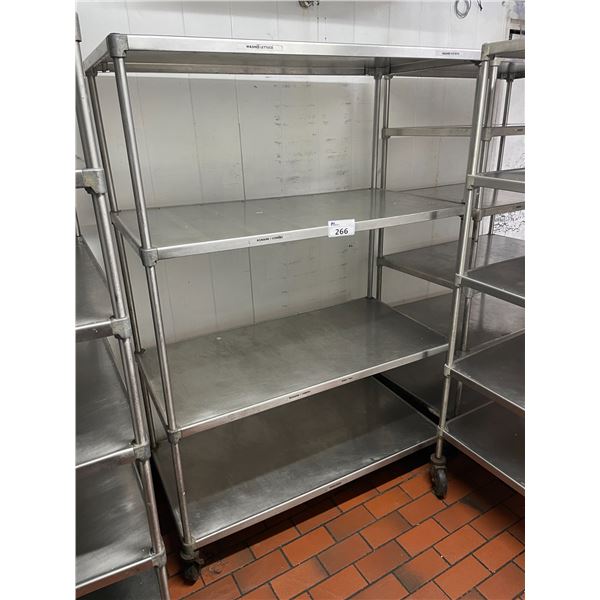 5 TIER STAINLESS STEEL 47"W X 24"D X 69"H MOBILE COMMERCIAL EQUIPMENT RACK